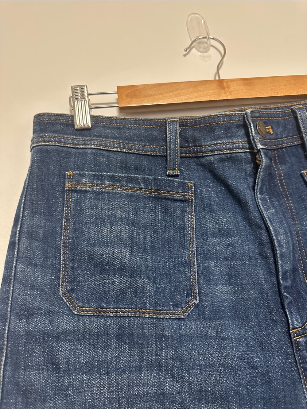 Talbots Dark Blue Cropped Wide-Leg High Waist Jeans - Picture 2 of 6